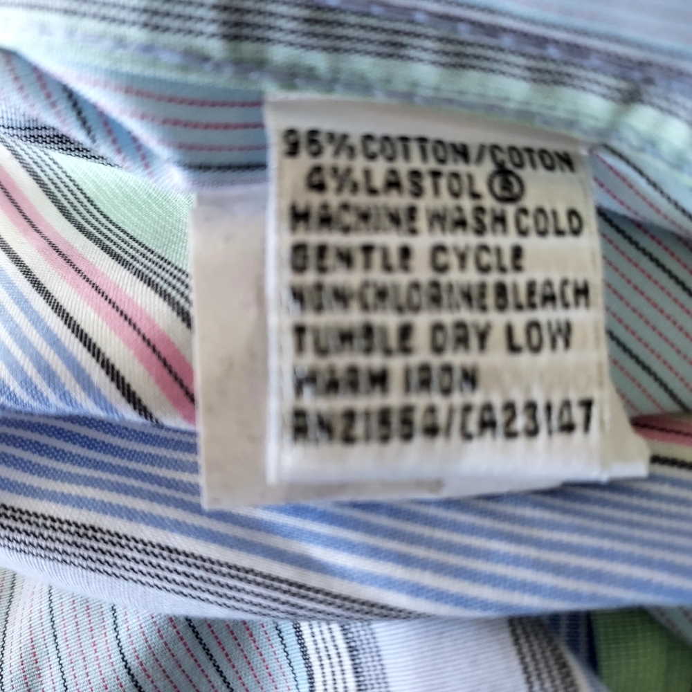 Talbots Mulit Colored Button Down Top -14 Size - image 6